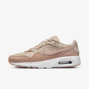 Khaki Grey / Rose / White / Pink Nike Air Max SC Women's Sneakers | NK270OKH