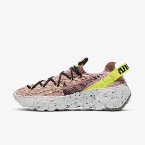 Lemon / Light Pink / Black Nike Space Hippie 04 Women's Sneakers | NK024BHV