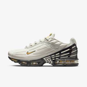 Light Beige / Black / Silver / Gold Nike Air Max Plus 3 Men's Sneakers | NK786DHG