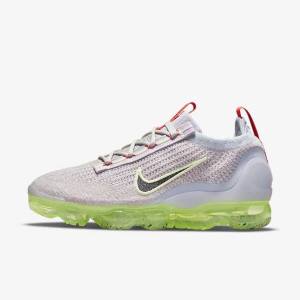 Light Beige / Light Green / Black Nike Air VaporMax 2021 FK Women's Sneakers | NK897RBU