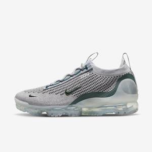 Light Beige / Metal Silver / Dark Turquoise Nike Air VaporMax 2021 FK SE Men's Sneakers | NK781EYG