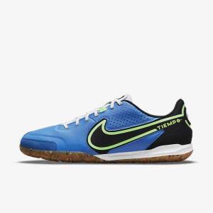 Light Blue / Light Green / Brown / Black Nike Tiempo Legend 9 Academy IC Indoor-Court Women's Football Shoes | NK978CVA