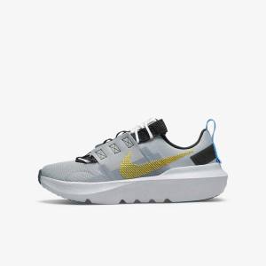 Light Grey / Blue / White Nike Crater Impact Older Kids' Sneakers | NK857DMG