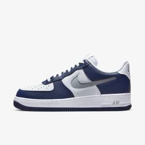 Navy / White / Grey Nike Air Force 1 07 LV8 Men's Sneakers | NK701EHR