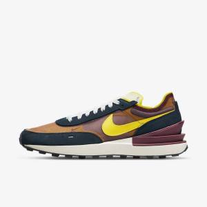 Navy / White / Yellow Nike Waffle One SE Men's Sneakers | NK631CHU