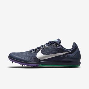 Obsidian / Turquoise / Metal Silver Nike Zoom Rival D 10 Athletics Distance Spikes Women's Running Shoes | NK079BMN