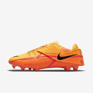 Orange / Light Red / Black Nike Phantom GT2 Academy FlyEase MG Multi-Grounds Men's Football Shoes | NK735IAO