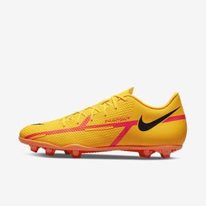 Orange / Light Red / Black Nike Phantom GT2 Club MG Multi-Ground Men's Football Shoes | NK893KTZ