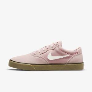 Pink / Light Brown Nike SB Chron 2 Men's Skate Shoes | NK246CNY