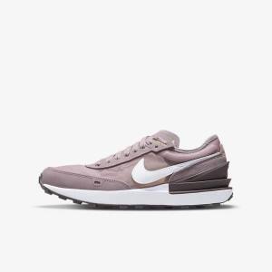 Pink / Light Purple / White Nike Waffle One Older Kids' Sneakers | NK257DGF