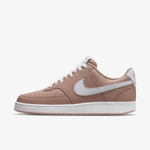 Rose / Black / White Nike Court Vision Low Next Nature Women's Sneakers | NK716ETD