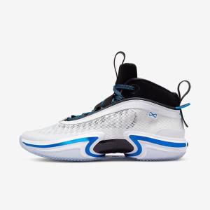 White / Black / Blue Nike Air Jordan XXXVI Men's Basketball Shoes | NK234ELT