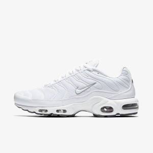 White / Black / Grey / White Nike Air Max Plus Men's Sneakers | NK082YOH