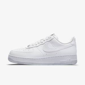 White / Black / Metal Silver Nike Air Force 1 07 Next Nature Women's Sneakers | NK649MSN