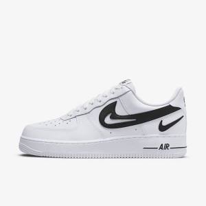 White / Black Nike Air Force 1 07 Men's Sneakers | NK069OAR