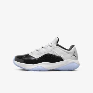 White / Black Nike Air Jordan 11 CMFT Low Older Kids' Sneakers | NK184ODA