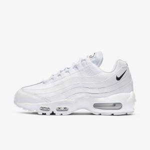 White / Black Nike Air Max 95 Essential Women's Sneakers | NK965DLJ