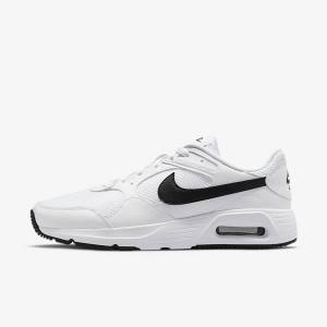 White / Black Nike Air Max SC Men's Sneakers | NK015IRY