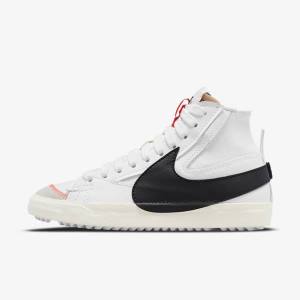 White / Black Nike Blazer Mid 77 Jumbo Men's Sneakers | NK126MZI