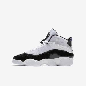 White / Black Nike Jordan 6 Rings Older Kids' Sneakers | NK952IGR