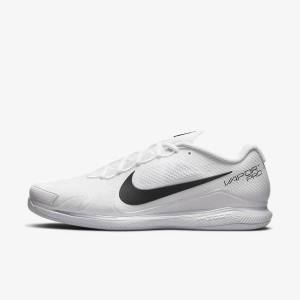 White / Black Nike NikeCourt Air Zoom Vapor Pro Carpet Men's Tennis Shoes | NK561BOX