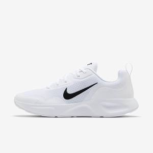 White / Black Nike Wearallday Men's Sneakers | NK623IVG