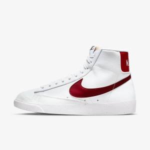 White / Black / Red Nike Blazer Mid 77 Next Nature Women's Sneakers | NK872RPI