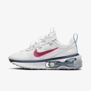 White / Blue / Platinum / Pink Nike Air Max 2021 Women's Sneakers | NK024SJL