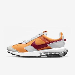 White / Burgundy Nike Air Max Pre-Day Men's Sneakers | NK260JAQ