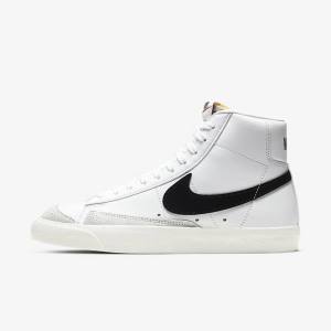 White / Coral / Black Nike Blazer Mid 77 Vintage Women's Sneakers | NK918JAV