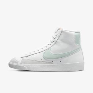 White / Green Nike Blazer Mid 77 Next Nature Women's Sneakers | NK432YVZ