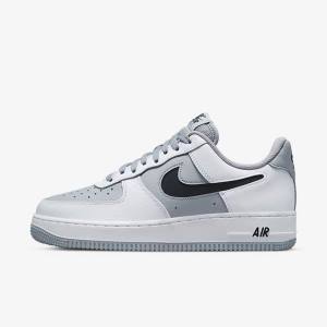 White / Grey / Black Nike Air Force 1 07 LV8 Men's Sneakers | NK968VDN