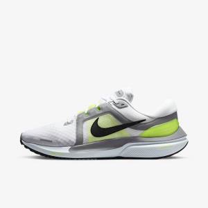 White / Grey / Black Nike Air Zoom Vomero 16 Men's Running Shoes | NK901NPU