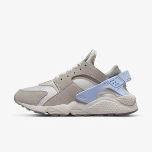 White / Grey Nike Air Huarache Women's Sneakers | NK803BYC