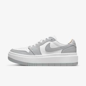 White / Grey Nike Air Jordan 1 Elevate Low Women's Sneakers | NK276GQM