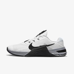 White / Grey / Platinum / Black Nike Metcon 7 Women's Training Shoes | NK639BUC