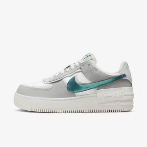 White / Grey / White Nike Air Force 1 Shadow Women's Sneakers | NK019WTU