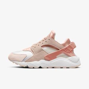 White / Khaki Grey / Light Nike Air Huarache Women's Sneakers | NK372YGM