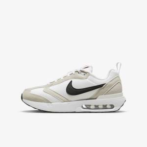 White / Light Beige / Black Nike Air Max Dawn Older Kids' Sneakers | NK879IMP