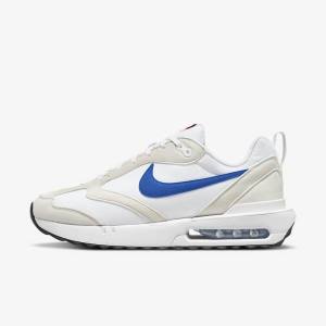 White / Light Beige / Black / Royal Nike Air Max Dawn Men's Sneakers | NK370XKJ