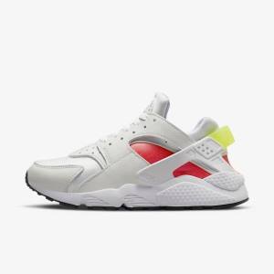 White / Light Red / Black Nike Air Huarache Women's Sneakers | NK102XIN