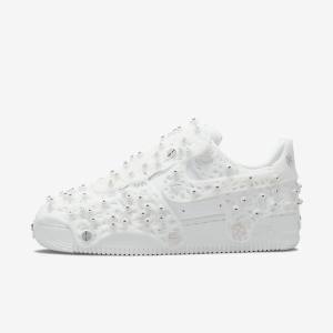 White / Metal Silver / White Nike Air Force 1 LXX x Swarovski Women's Sneakers | NK157CIG