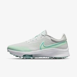 White / Mint / Platinum / Turquoise Nike Air Zoom Infinity Tour NEXT% Men's Golf Shoes | NK340COL