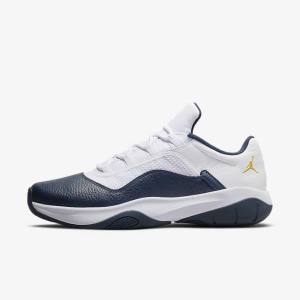 White / Navy Nike Air Jordan 11 CMFT Low Men's Sneakers | NK928VRS