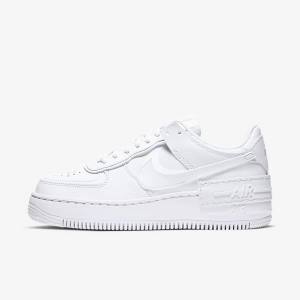 White Nike Air Force 1 Shadow Women's Sneakers | NK106CPB