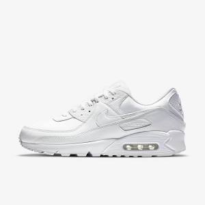 White Nike Air Max 90 LTR Men's Sneakers | NK891RJK