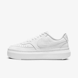 White Nike Court Vision Alta Women's Sneakers | NK146YBT