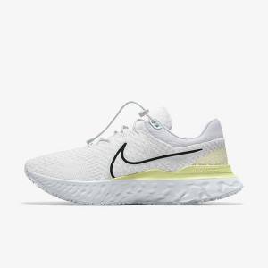 White Nike React Infinity Run 3 By You Custom Road Men's Running Shoes | NK682YTD