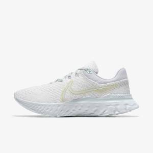 White Nike React Infinity Run 3 By You Custom Road Women's Running Shoes | NK963EBX