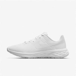 White Nike Revolution 6 Next Nature Road Men's Running Shoes | NK052NDK